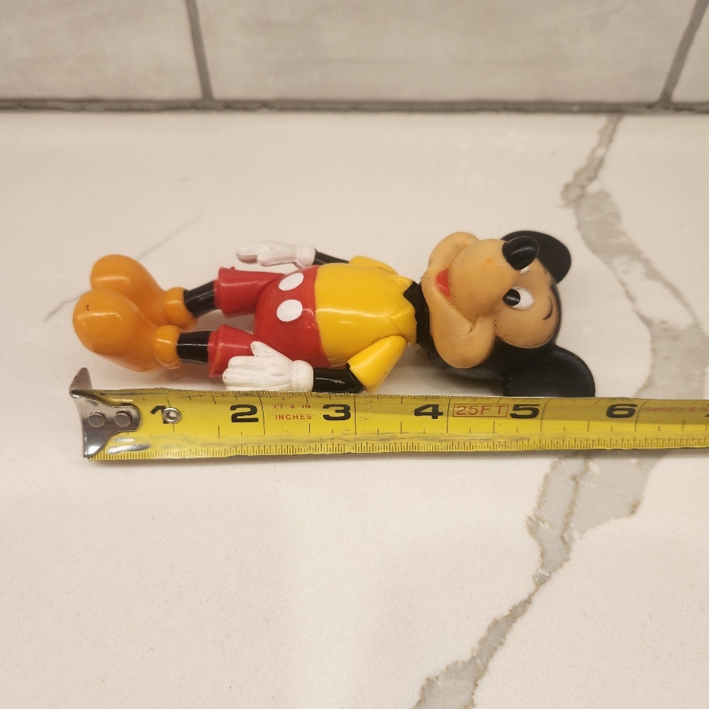 Vintage Mickey Mouse 5.5" Tall Walt Disney Production Figure‎ Toy Rubber Face - Picture 9 of 10